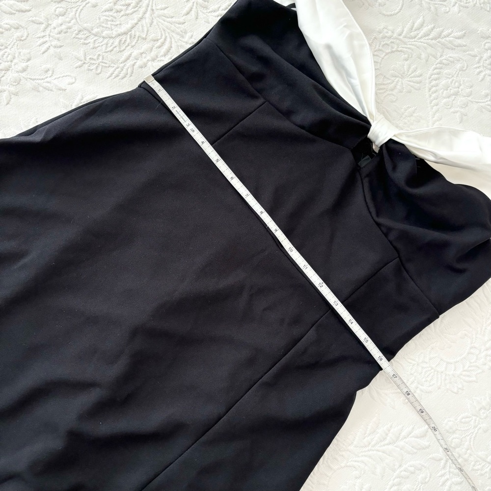 NWOT Lulus Extravagant Moment Black and White Off-the-Shoulder Mini Dress XLarge - Picture 7 of 8